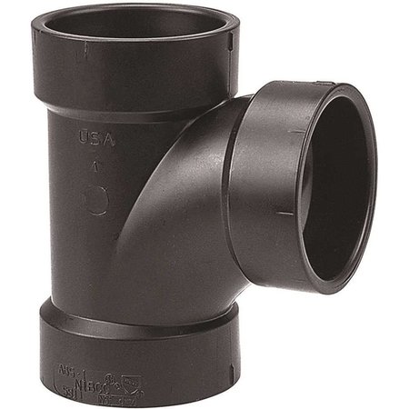 NIBCO 2 in. x 1-1/2 in. x 2 in. ABS DWV All Hub Sanitary Tee C5811HD21122